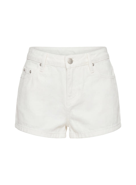 Dreamful Low Rise Mini Denim Shorts White