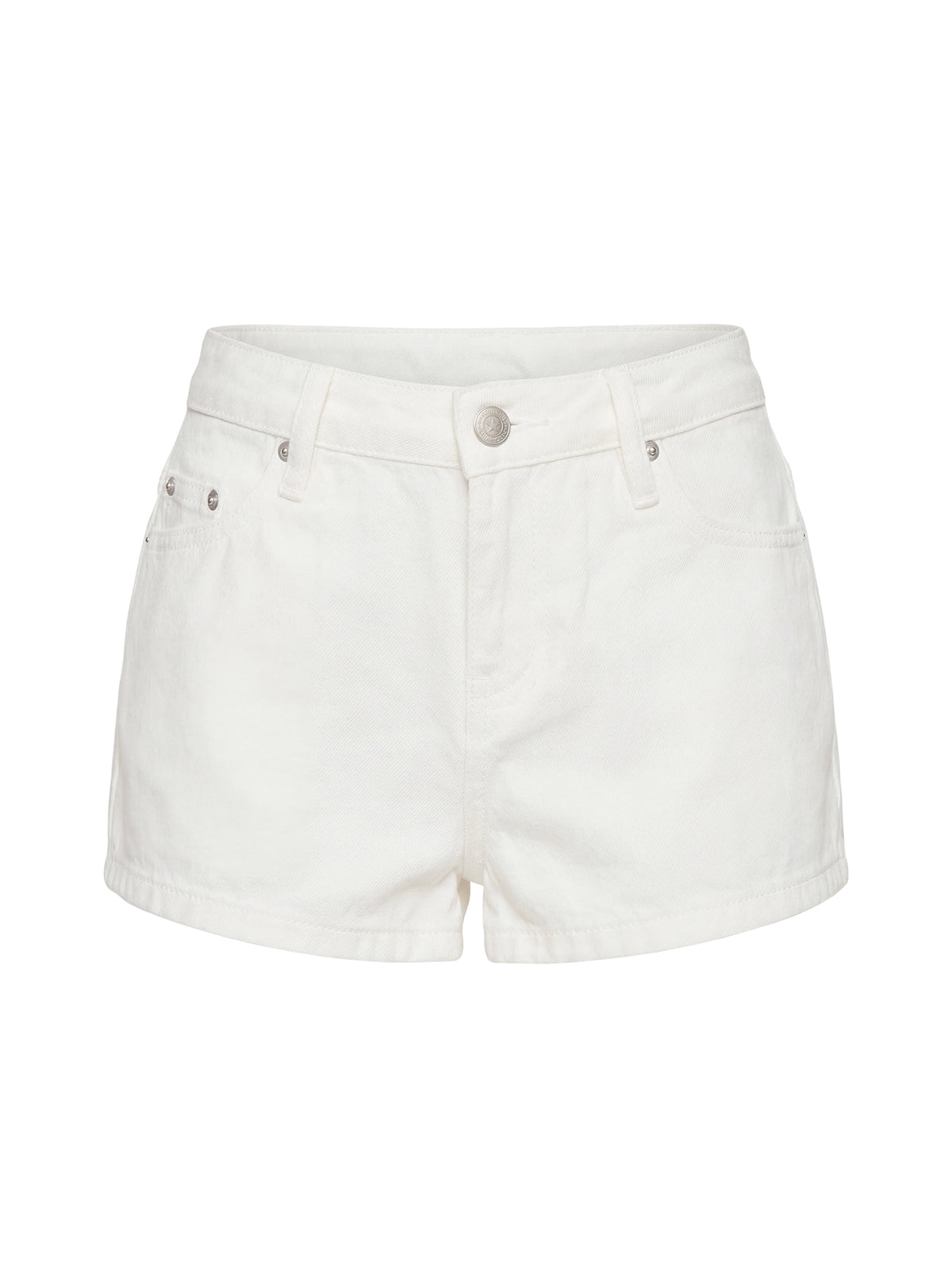 Dreamful Low Rise Mini Denim Short White Petite