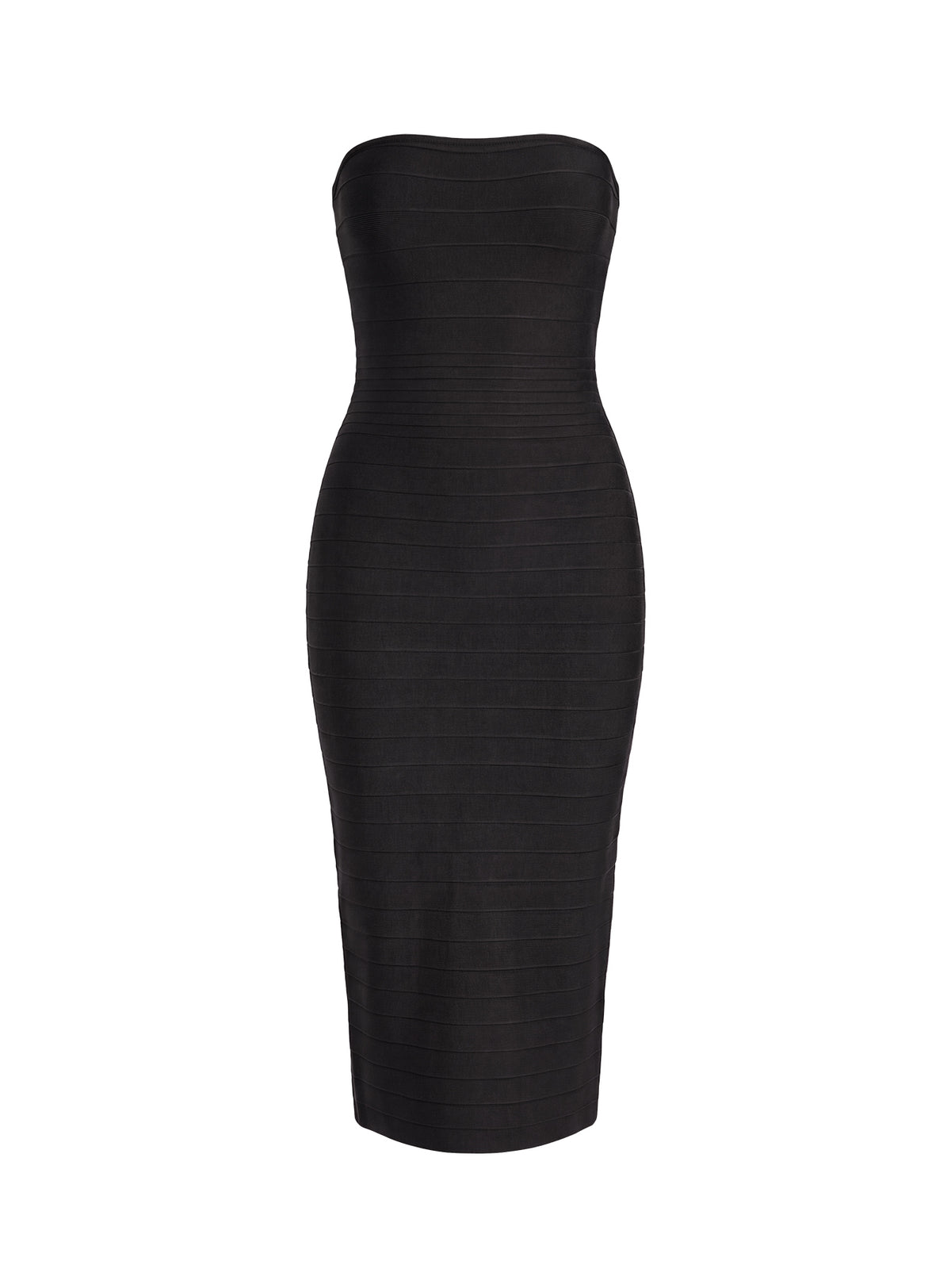 Eastonn Strapless Bandage Midi Dress Black