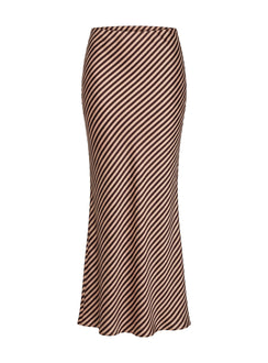 Elevate your wardrobe with the Eliena Maxi Skirt Multi Tall womens-skirts featuring maxi length side view of model wearing