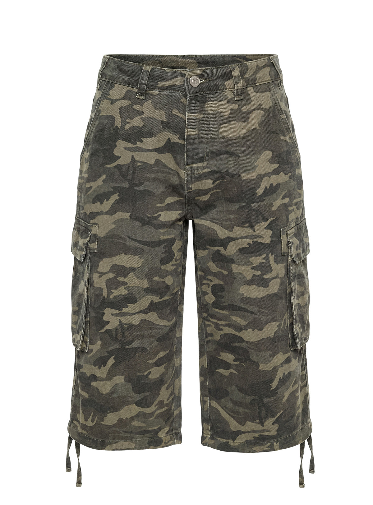 Hudsen Longline Cargo Shorts Camo Petite