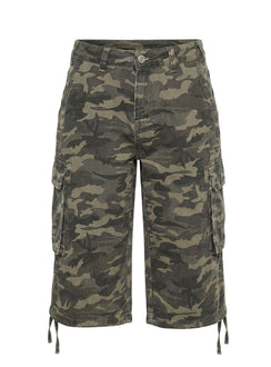 Hudsen Longline Cargo Shorts Camo Petite