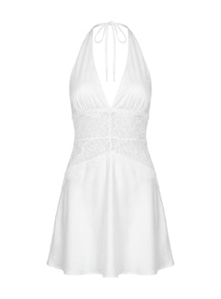 Klairee Lace Mini Dress White