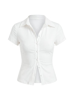 Lift Off Button Up Top White