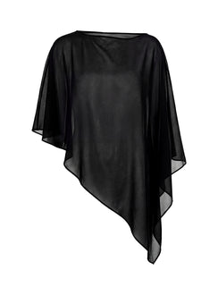 Mairelle Sheer Poncho Black
