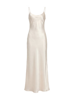 Miracles Scoop Satin Maxi Dress Champagne
