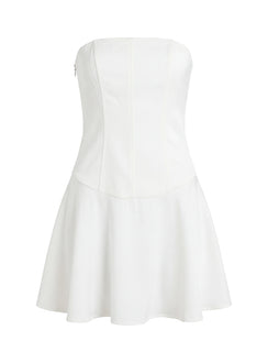 Natalisa Strapless Corset Mini Dress White