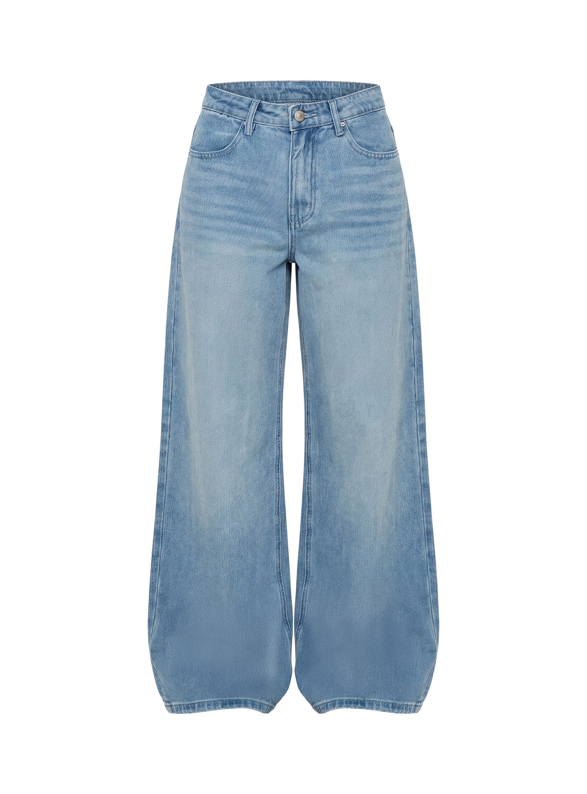 Naylor Mid Rise Wide Leg Jeans Light Blue Wash