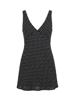 Nellie Mini Dress Black Polka Dot