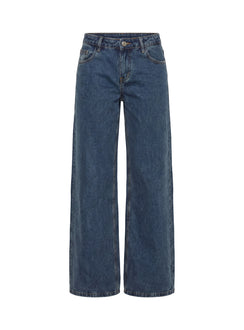 Picco Ultra Low Rise Wide Leg Jeans Dark Blue Wash
