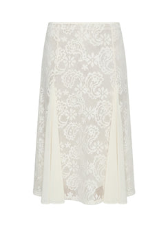 Quani Lace Midi Skirt Cream