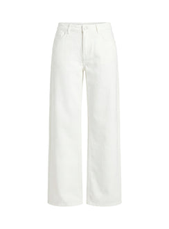Ramos Low Rise Wide Leg Jeans White