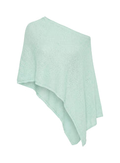 Highlighting the Rouse Off Shoulder Knit Poncho Jelly Mint womens jumpers with long length detail Princess Polly
