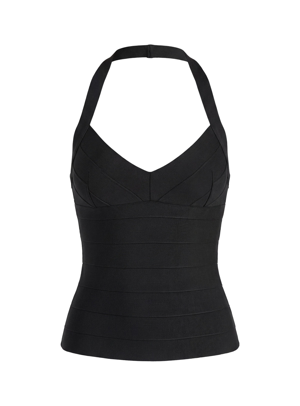 Sefina Bandage Halter Neck Top Black