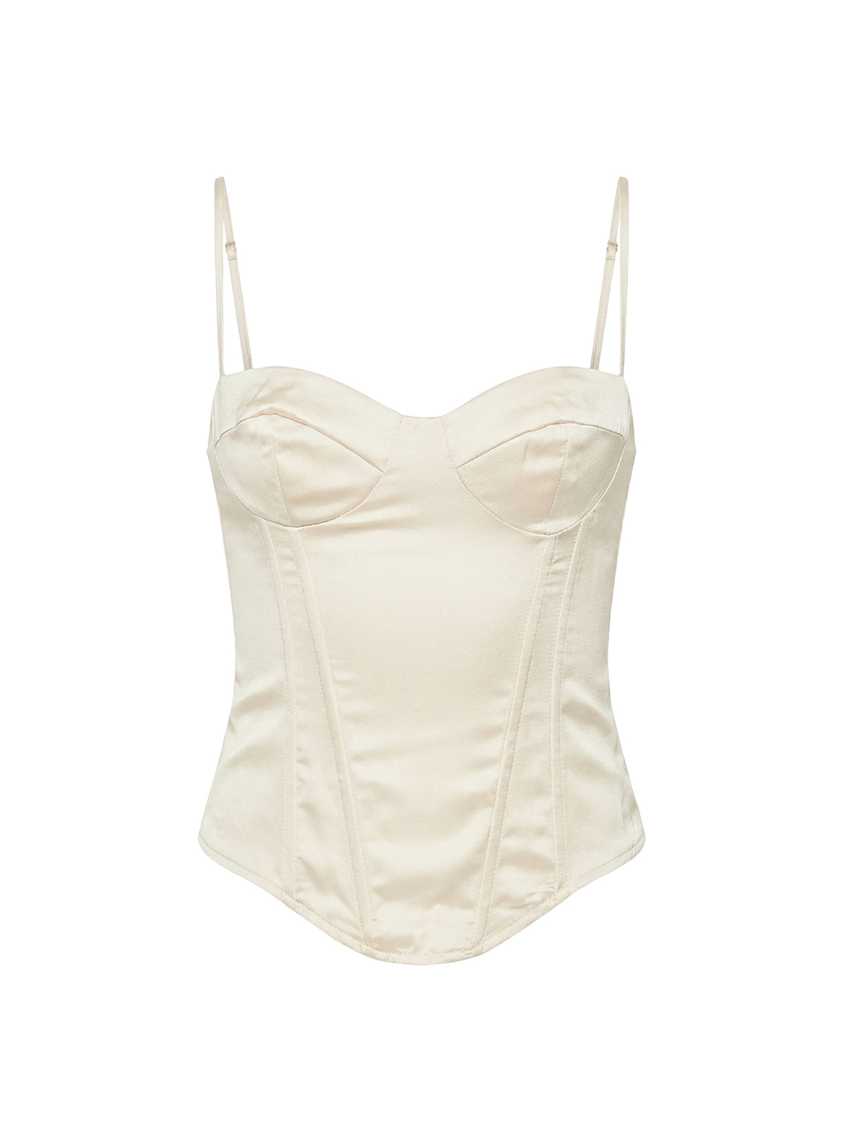 Selesta Structured Bustier Top Champagne
