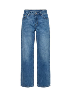 Serenitia Mid Rise Relaxed Jeans Mid Blue Wash