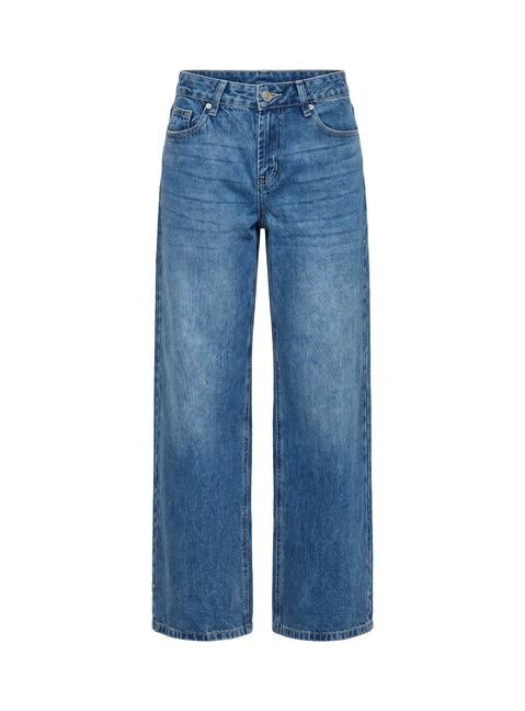 Serenitia Mid Rise Relaxed Jeans Mid Blue Wash