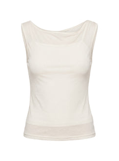 Skaia Layered Sheer Top Cream