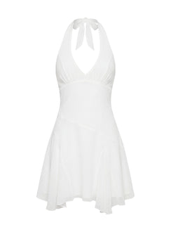 Valorie Halter Mini Dress White