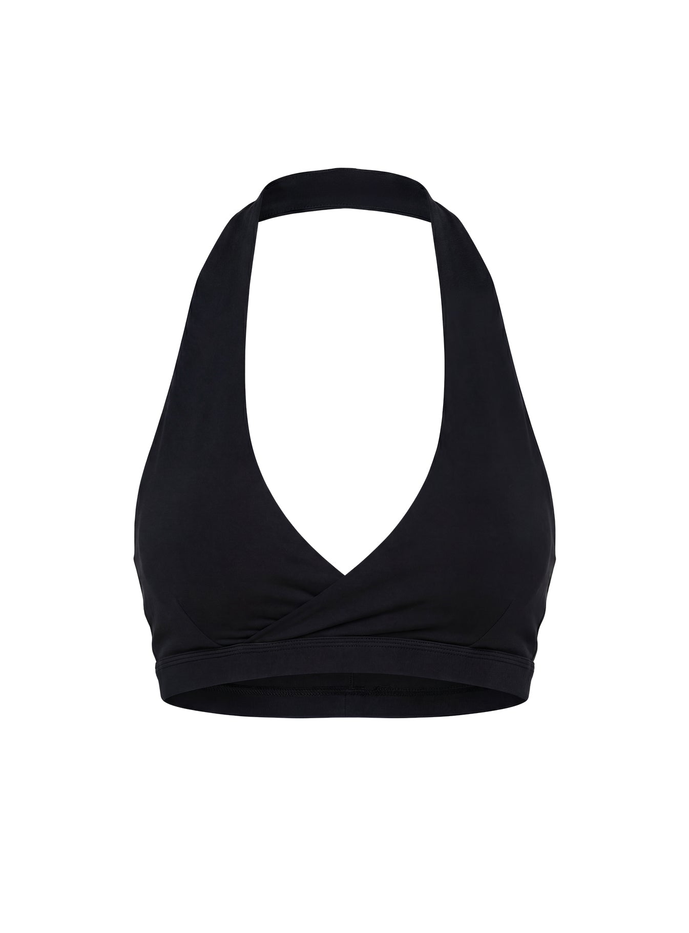 Lock In Active Halter Crop Top Black