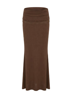Zespri Jersey Maxi Skirt Brown