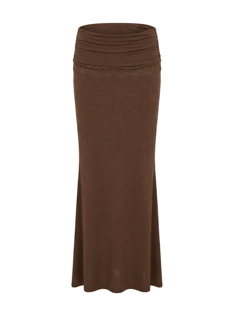 Zespri Jersey Maxi Skirt Brown
