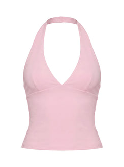 Habitual Active Longline Plunge Neck Tank Top Pink
