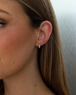 Avaline Stainless Steel Stud Earrings Silver
