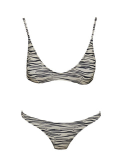 Zebra print bikini bottoms High cut leg, cheeky cut bottoms, thin sides