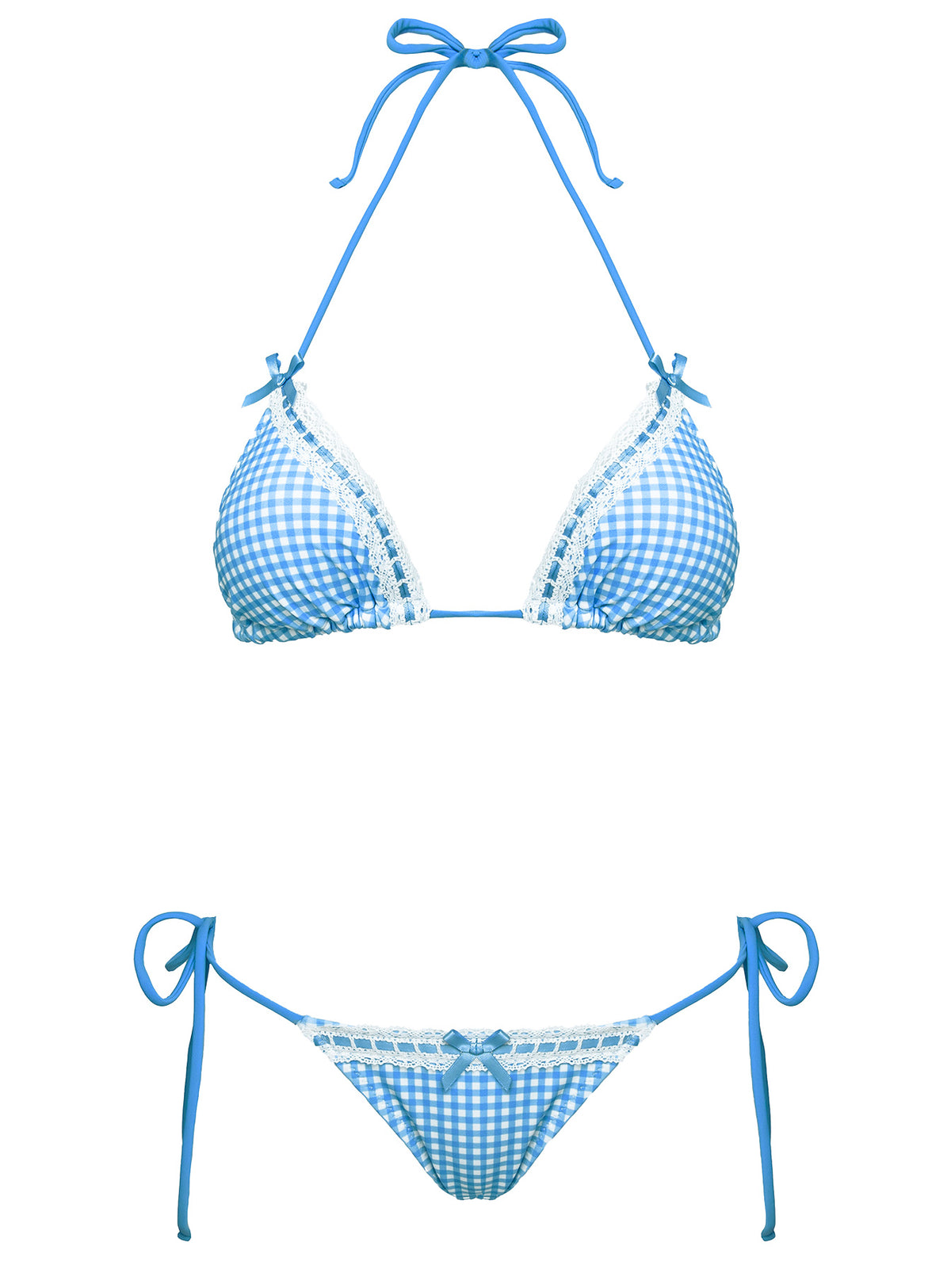 Crispy Bikini Bottoms Blue Gingham