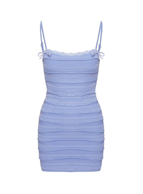 product Princess Polly Gradine Mini Dress Blue Square Neck 