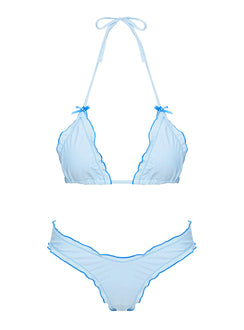 Kathrine Triangle Bikini Top Sky Blue