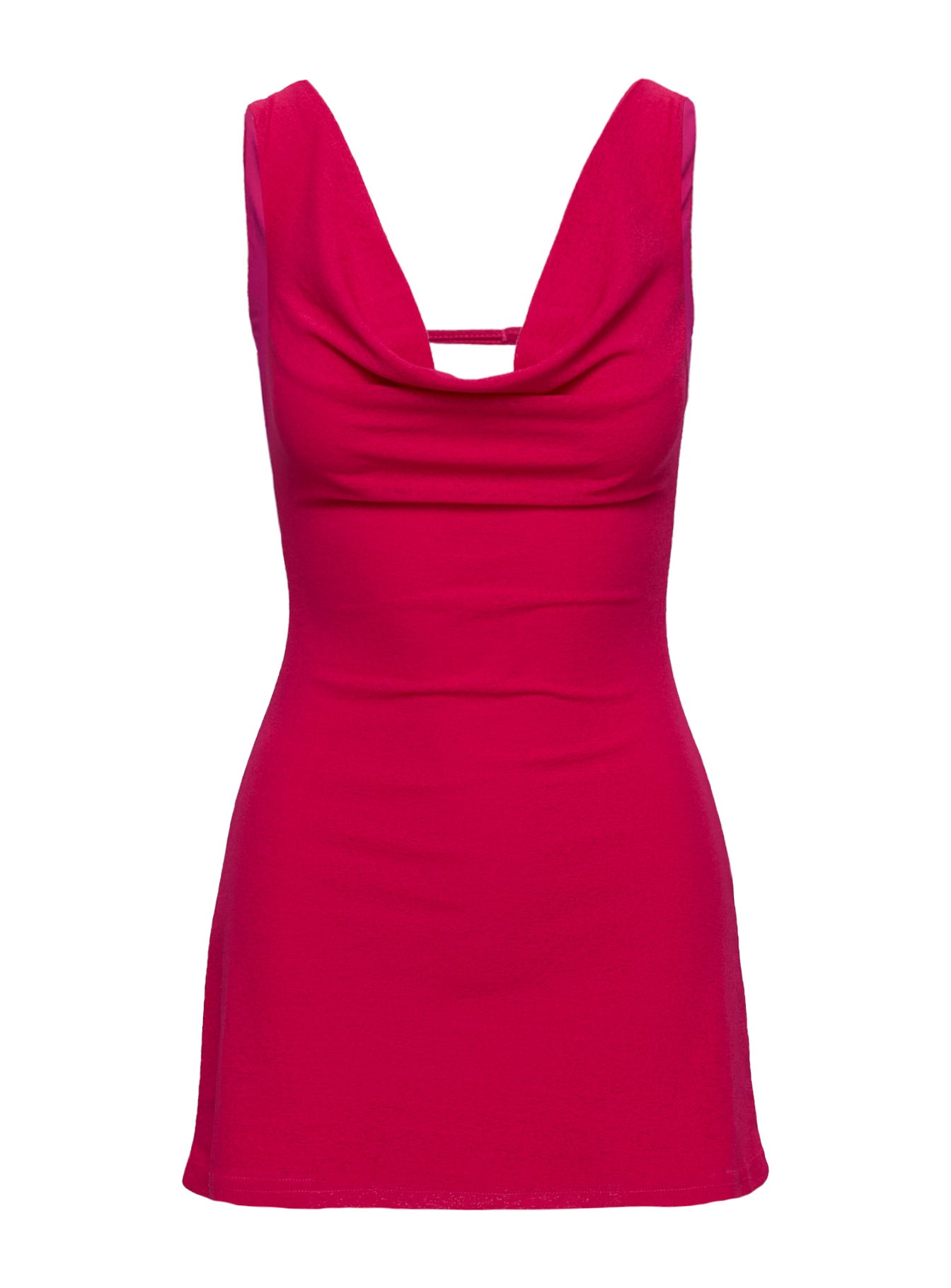 Killer Queen Cowl Mini Dress Pink Cowl Neck 