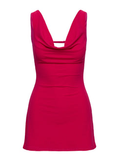 Killer Queen Cowl Mini Dress Pink Tall