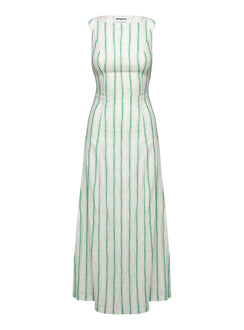 product Princess Polly Lewisa Maxi Dress Green Stripe Petite Scoop Neck 
