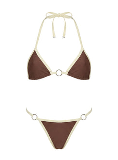Soft Tempo Cheeky Bikini Bottoms Brown / Yellow
