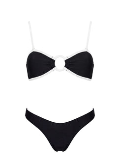Gonzalez High Cut Bikini Bottoms Black