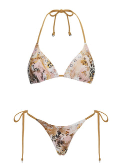 Noxie Triangle Bikini Top Leopard Multi