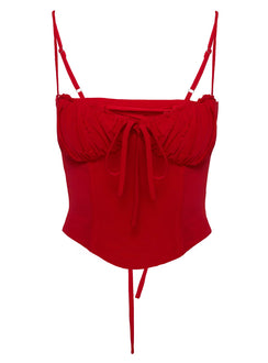 product Princess Polly Orianne Corset Top Red Sleeveless Sweetheart 