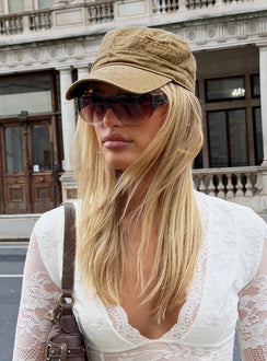Odera Military Cap Washed Beige