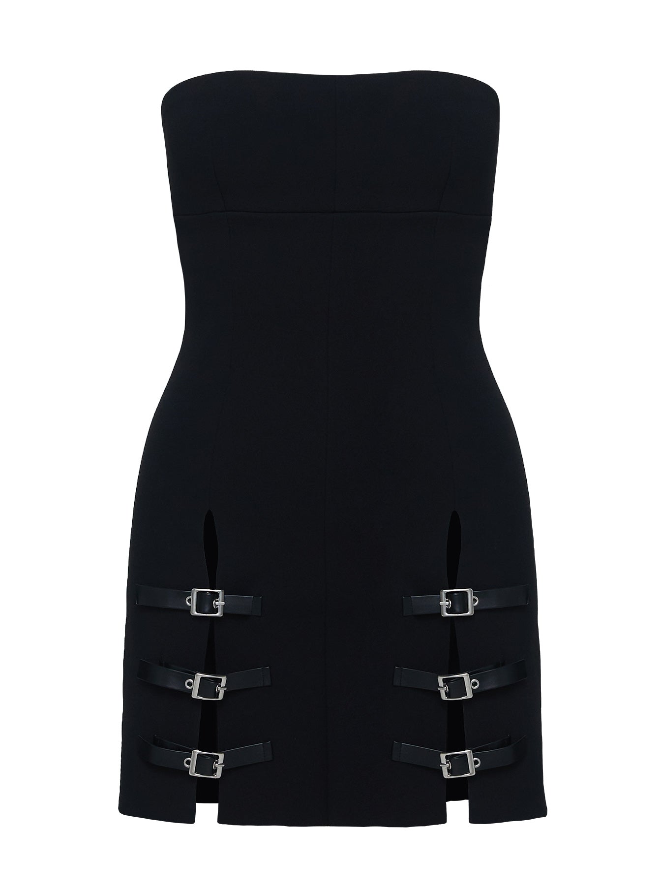 product Princess Polly Pleasance Strapless Mini Dress Black Straight Neck 