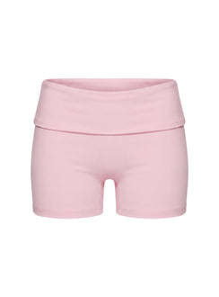 Peak Foldover Micro Shorts Pink