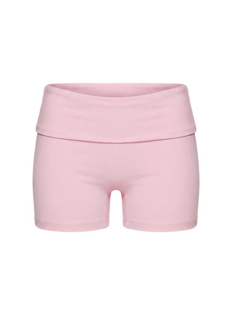 Peak Foldover Micro Shorts Pink
