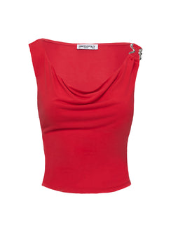 product Princess Polly Quincey Cowl Neck Top Red Sleeveless Cowl 