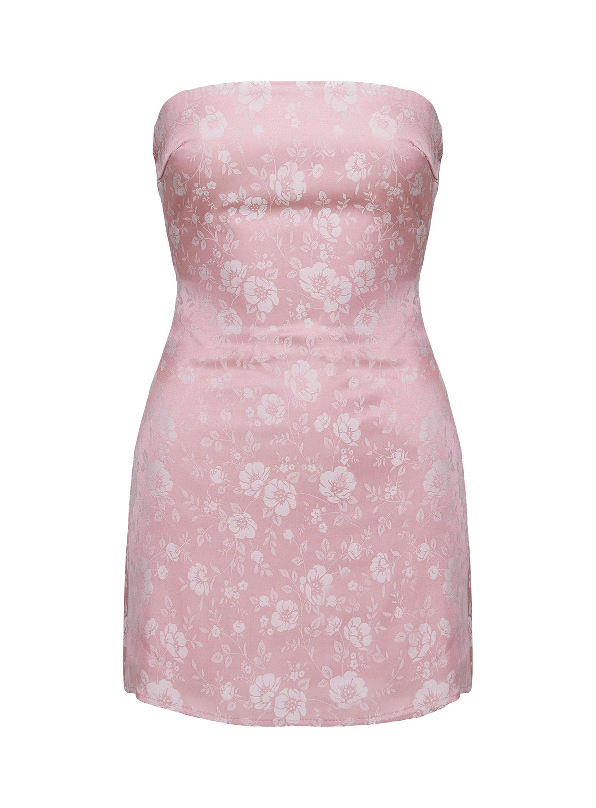 product Princess Polly Ramie Strapless Mini Dress Dusty Pink Tall Straight Neck 