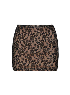 Romani Lace Mini Skirt Black Mini Skirts Skirts 