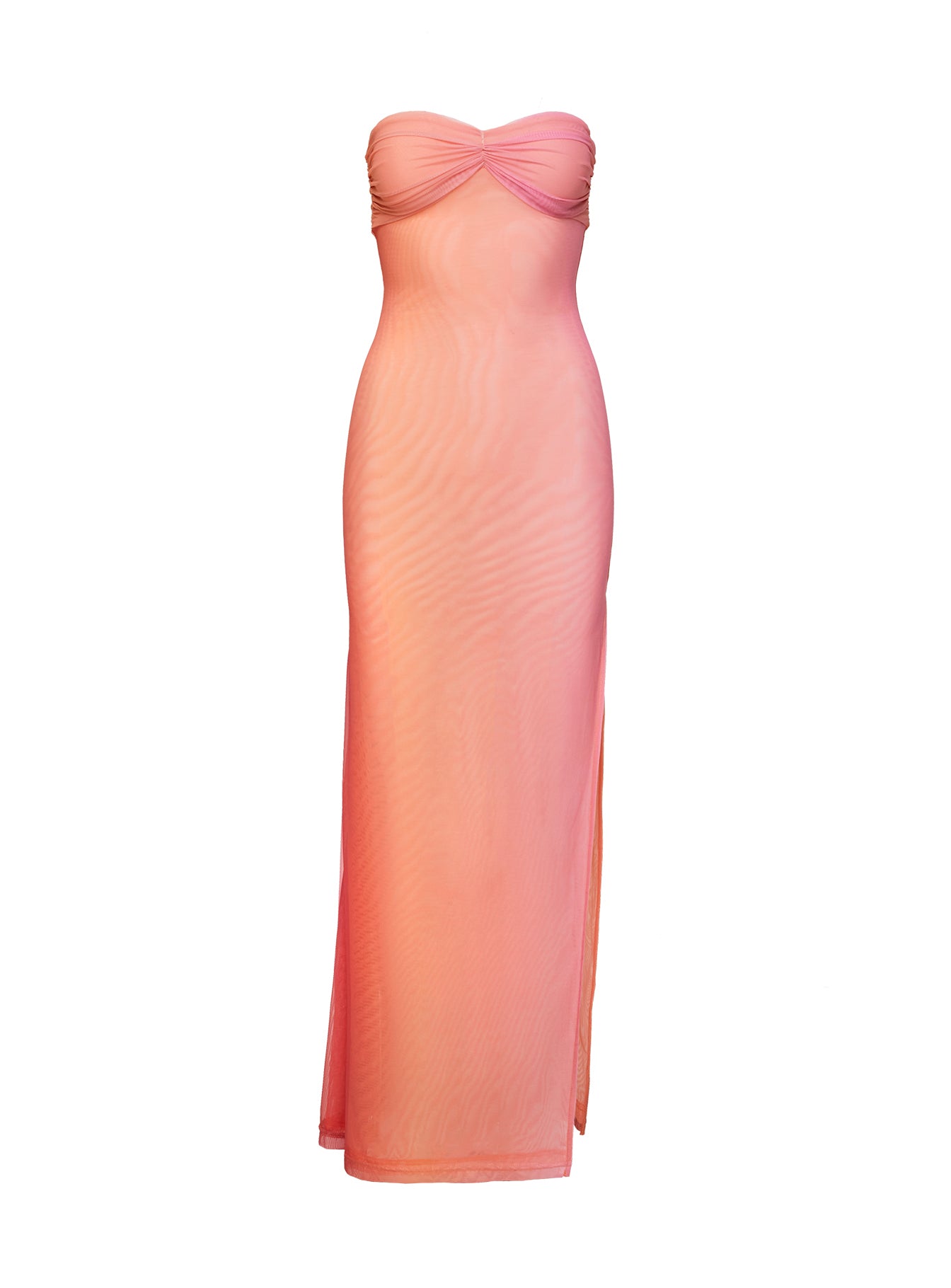 product Princess Polly Rosalina Sheer Maxi Dress Pink Sweetheart Neckline 