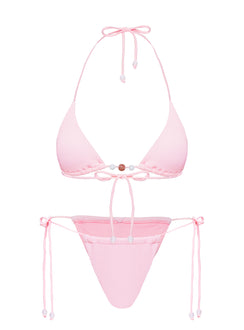 Saide Tie Side Bikini Bottoms Pink