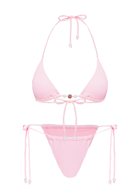 Saide Tie Side Bikini Bottoms Pink