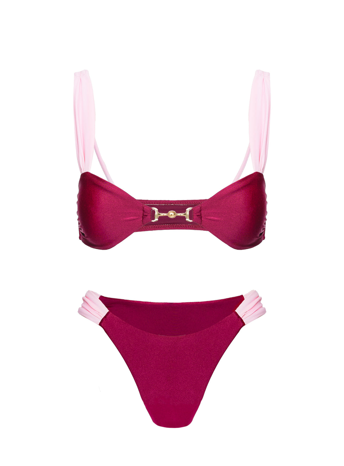 Siamese Bikini Top Red / Pink